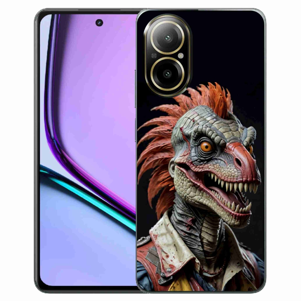 Gélový kryt mmCase na Realme C67 - punk dinosaurus