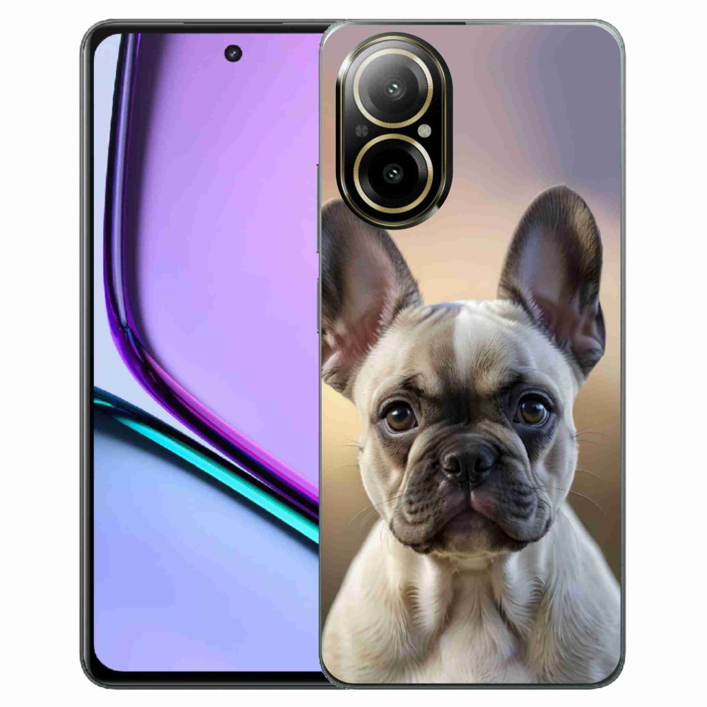 Gélový kryt mmCase na Realme C67 - roztomilý francúzsky buldoček