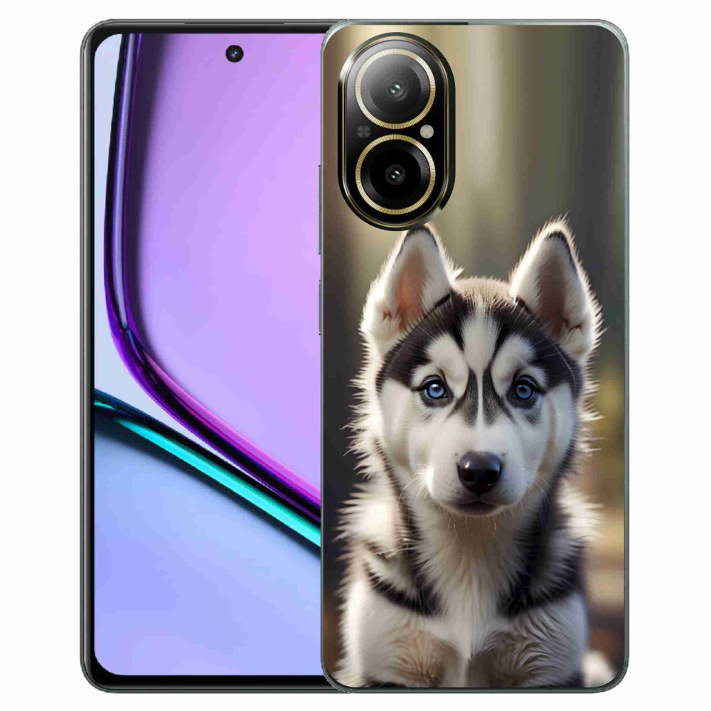 Gélový kryt mmCase na Realme C67 - roztomilý sibírsky husky