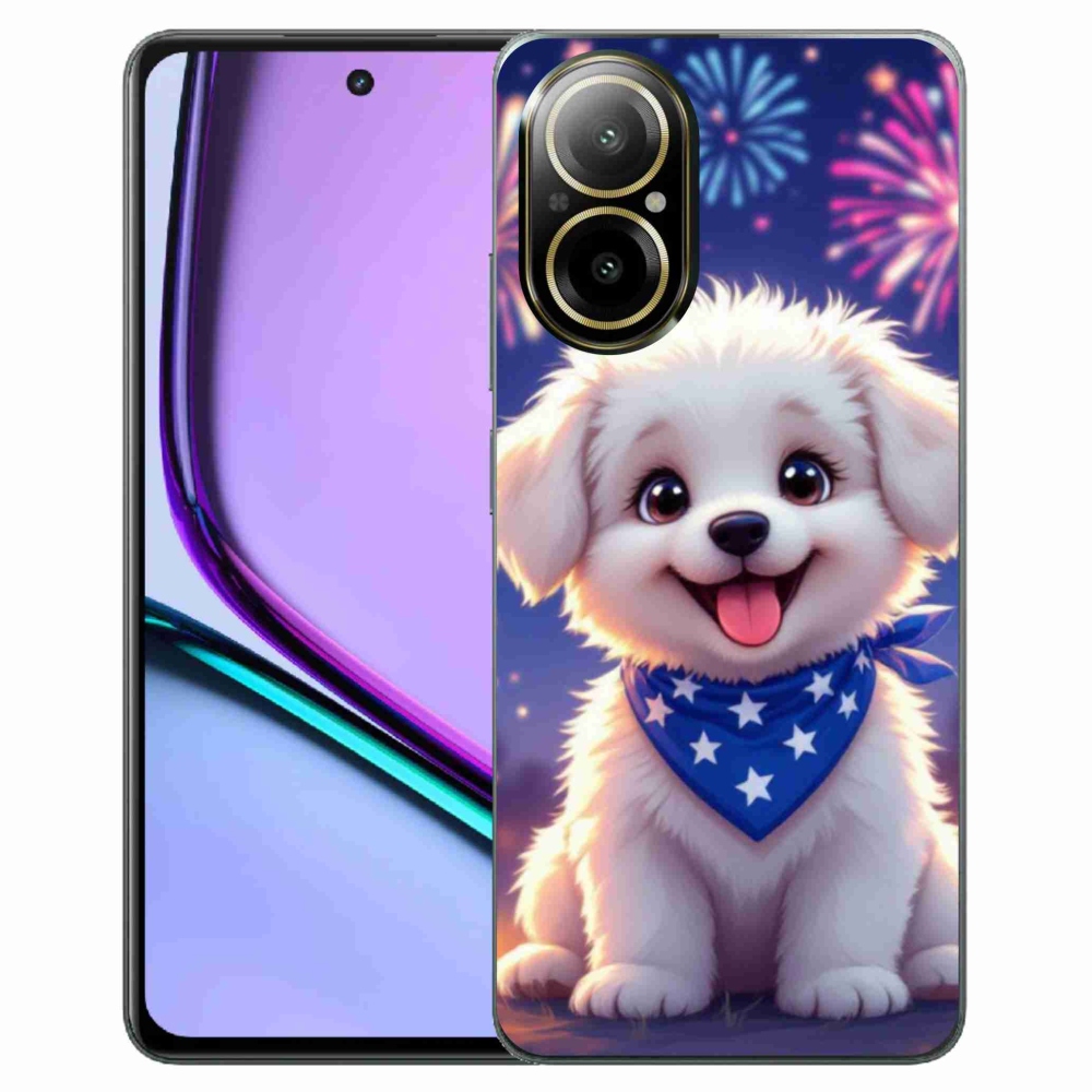 Gélový kryt mmCase na Realme C67 - slávnostné šteňa