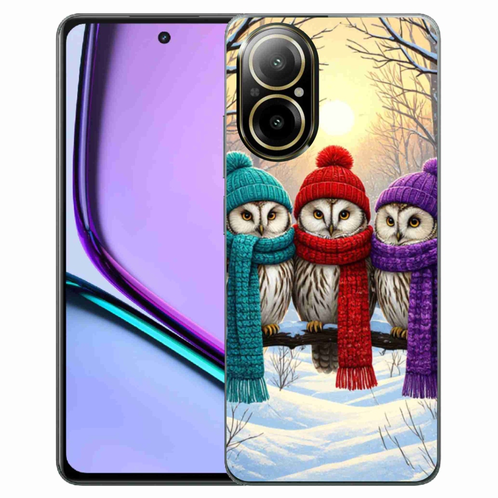 Gélový kryt mmCase na Realme C67 - soví priatelia