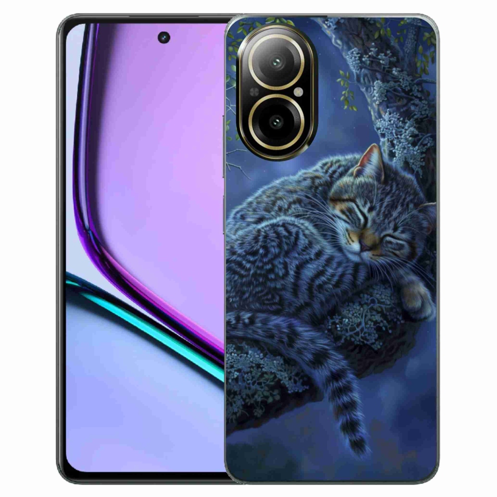 Gélový kryt mmCase na Realme C67 - spiaca mačka