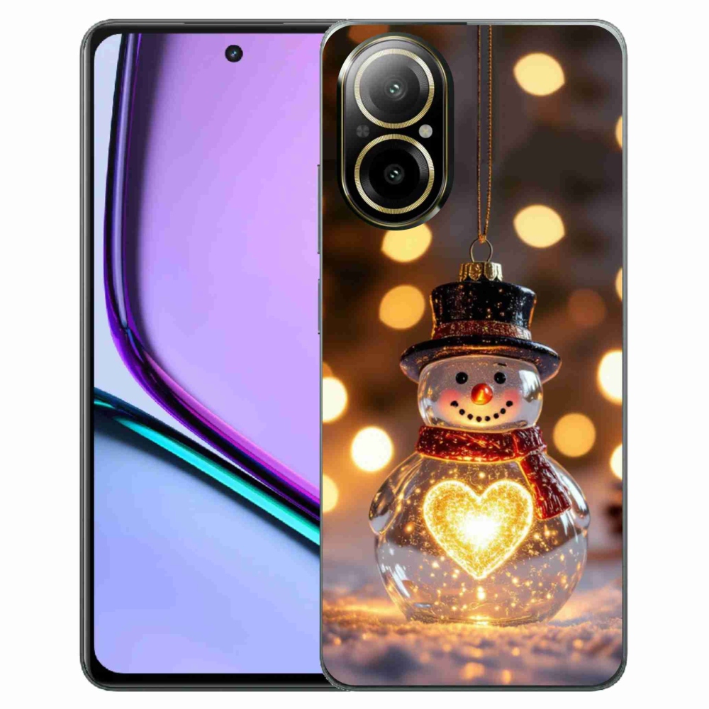 Gélový kryt mmCase na Realme C67 - svietiaci vianočný snehuliak