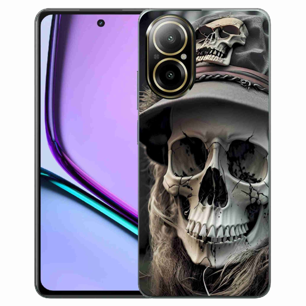 Gélový kryt mmCase na Realme C67 - temná lebka