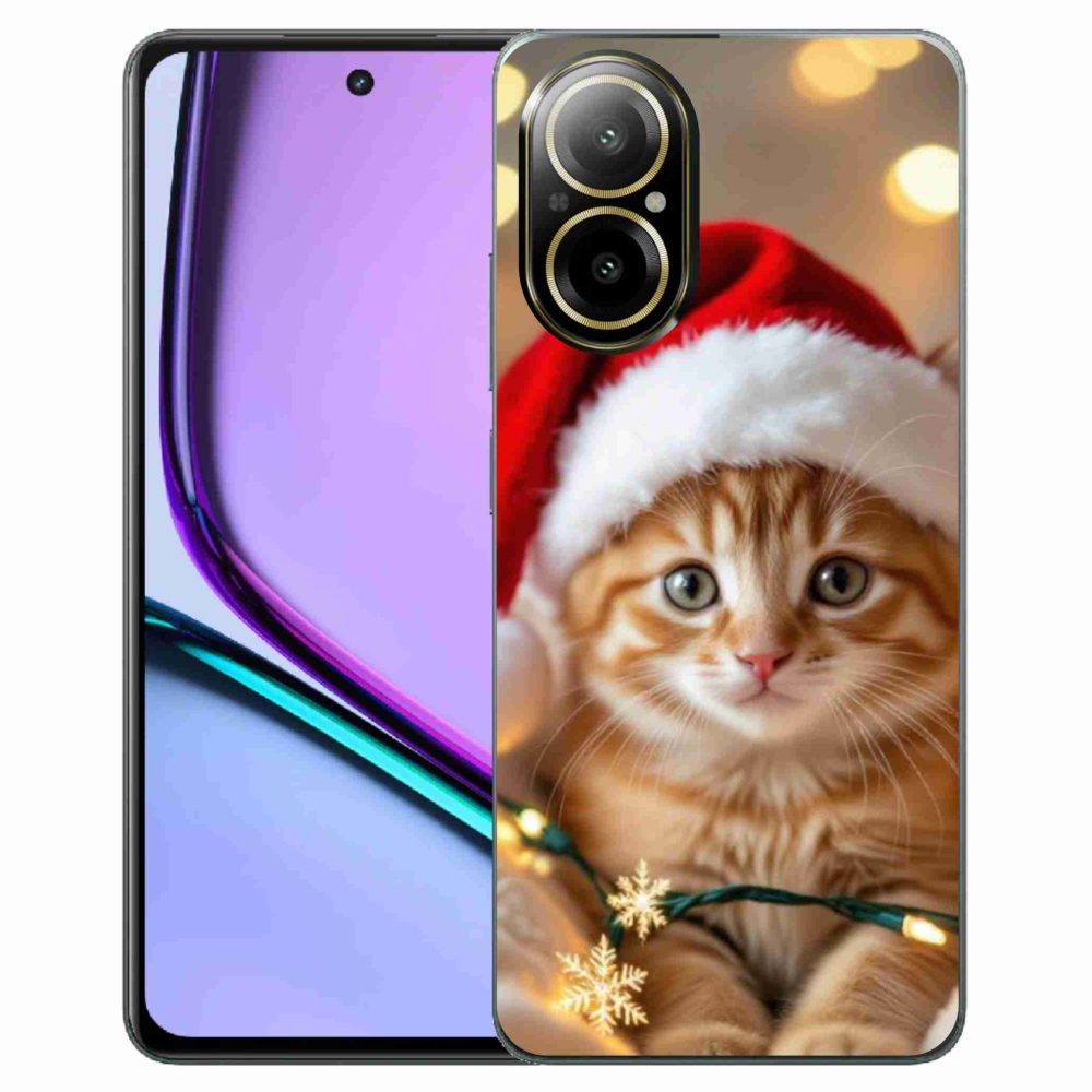 Gélový kryt mmCase na Realme C67 - vianočné mačiatko