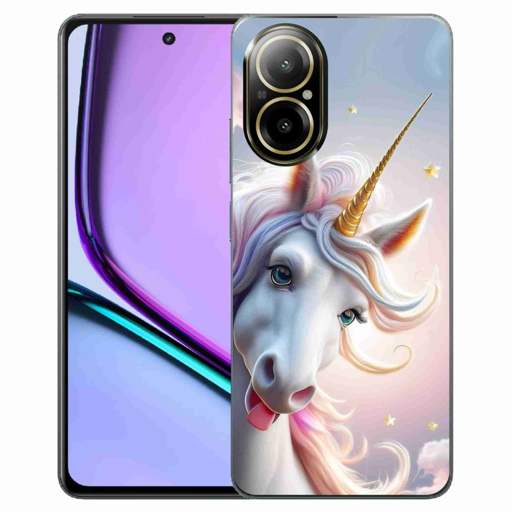 Gélový kryt mmCase na Realme C67 - veselý jednorožec