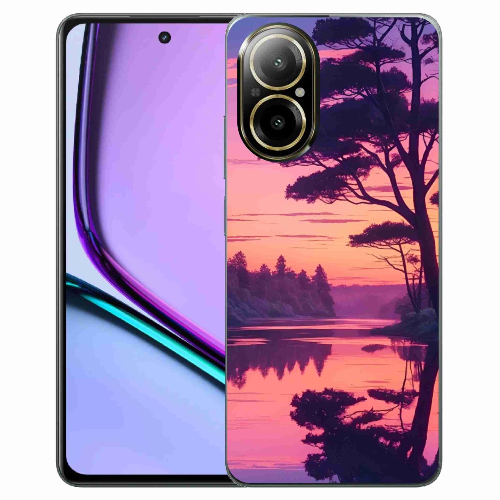 Gélový kryt mmCase na Realme C67 - západ slnka nad jazerom
