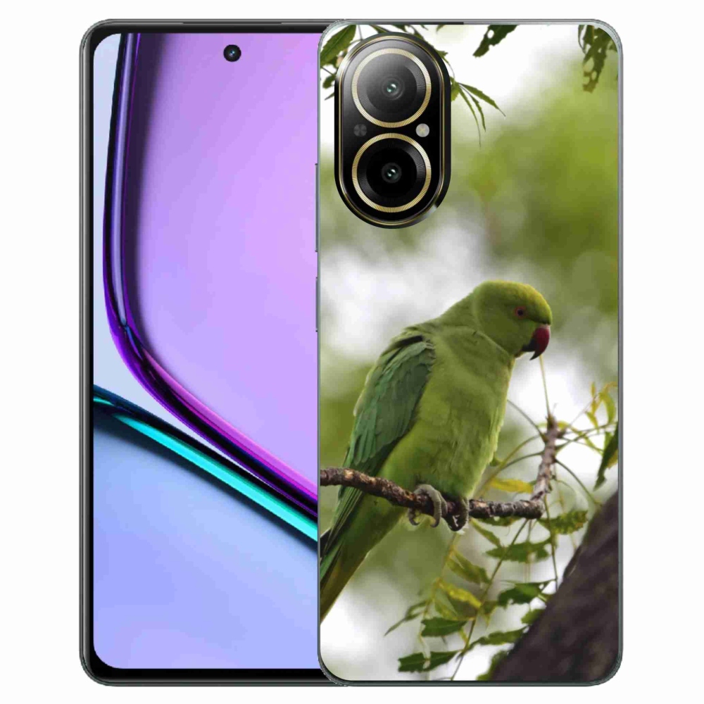 Gélový kryt mmCase na Realme C67 - zelený papagáj