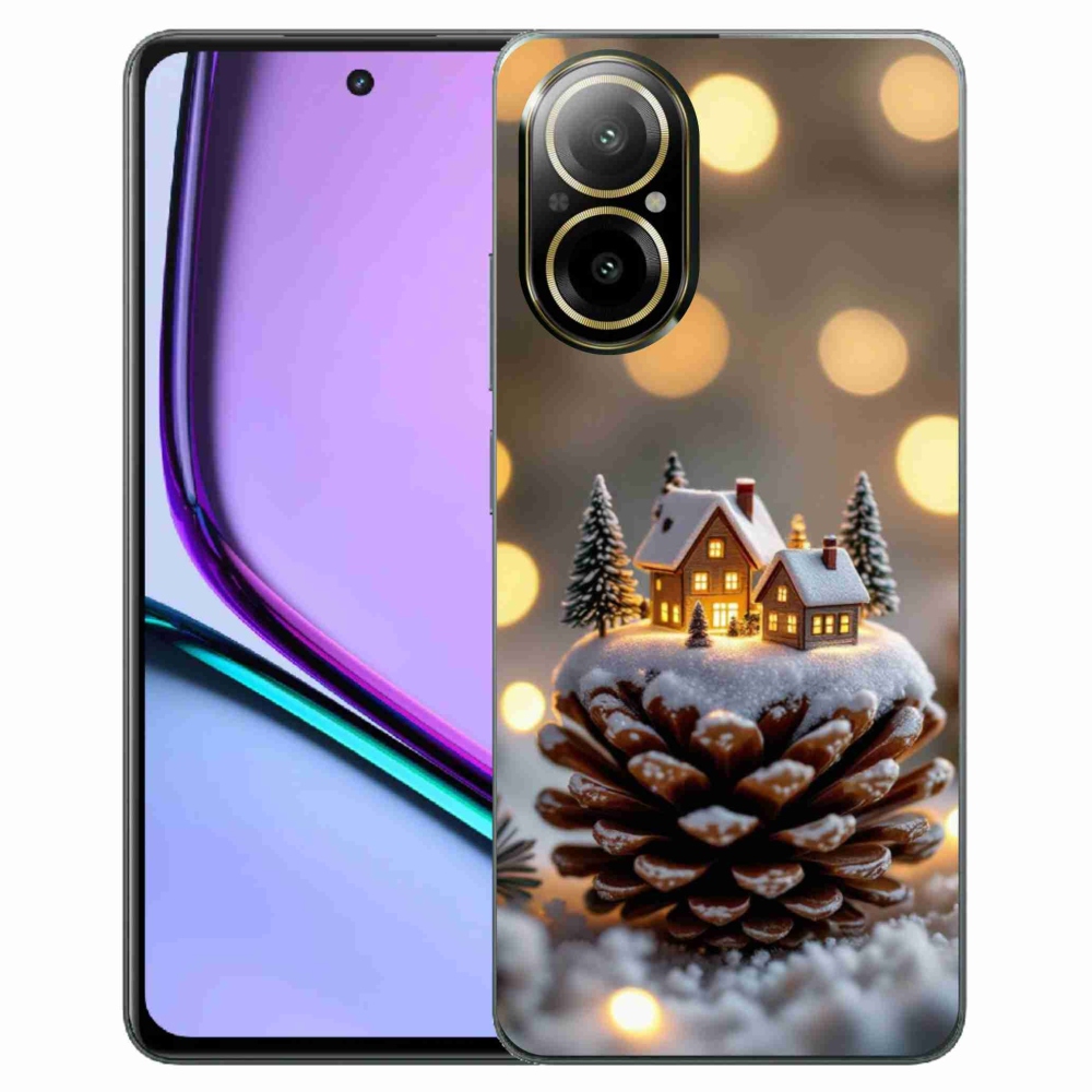 Gélový kryt mmCase na Realme C67 - zimná dedinka