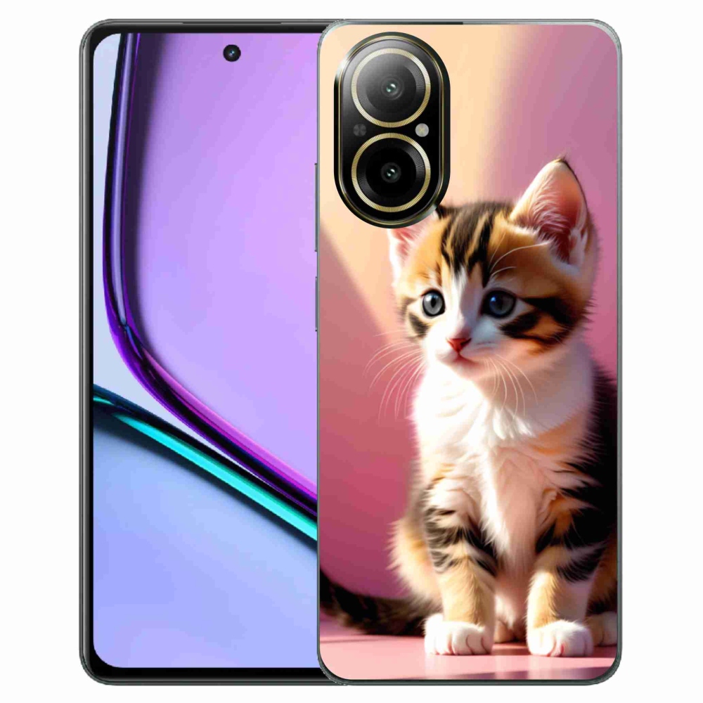 Gélový kryt mmCase na Realme C67 - zvedavé mačiatko 2