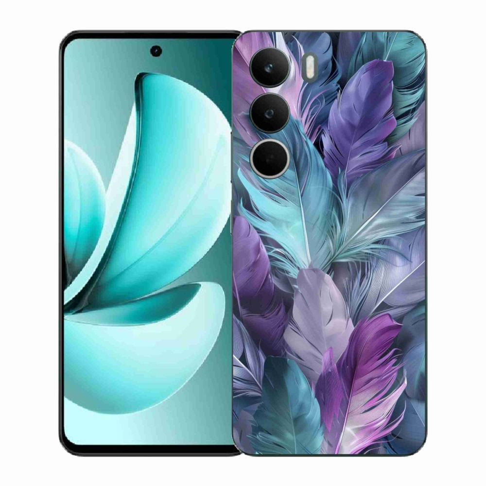 Gélový kryt mmCase na Realme C71 - farebné perie 2
