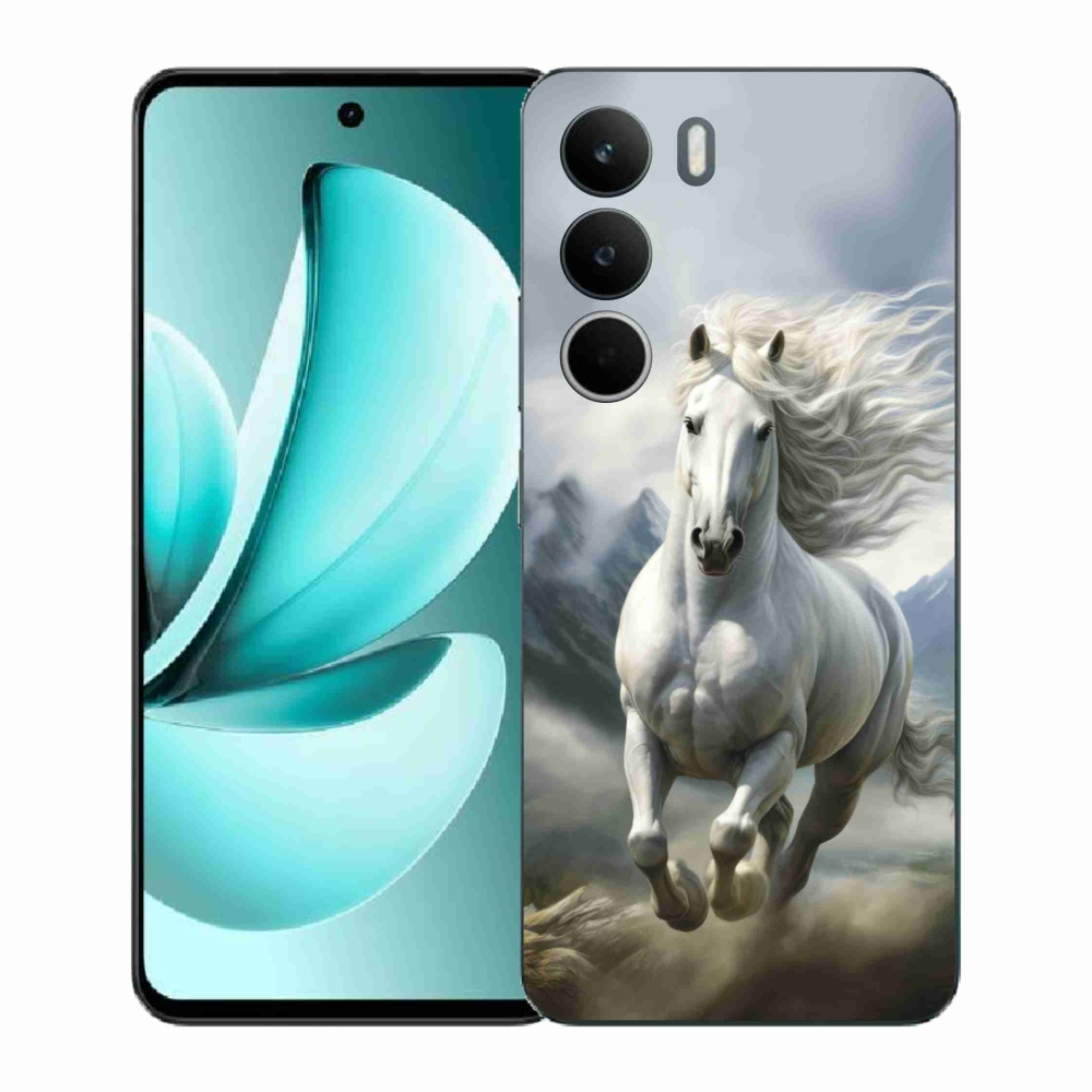 Gélový kryt mmCase na Realme C71 - bežiaci biely kôň 3