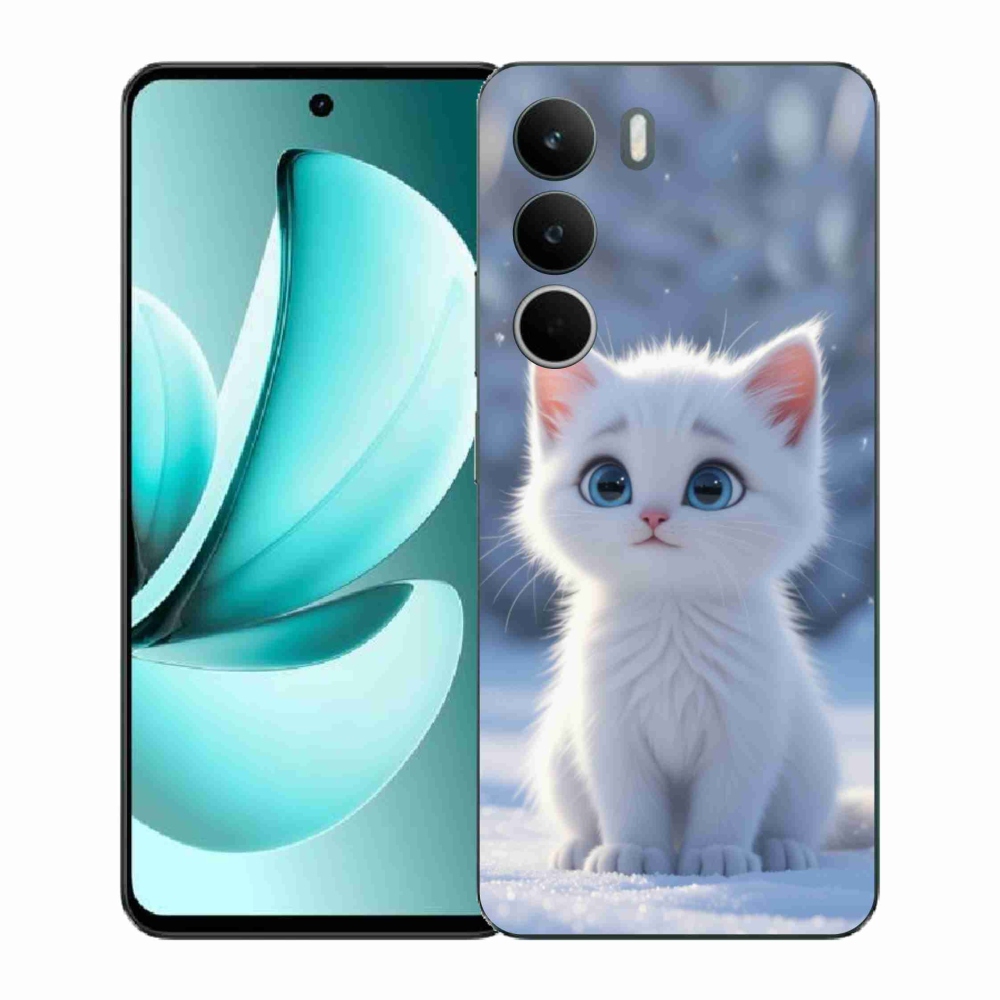 Gélový kryt mmCase na Realme C71 - biele mačiatko 3