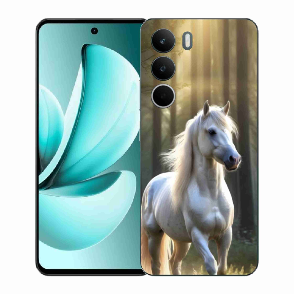 Gélový kryt mmCase na Realme C71 - biely kôň 3