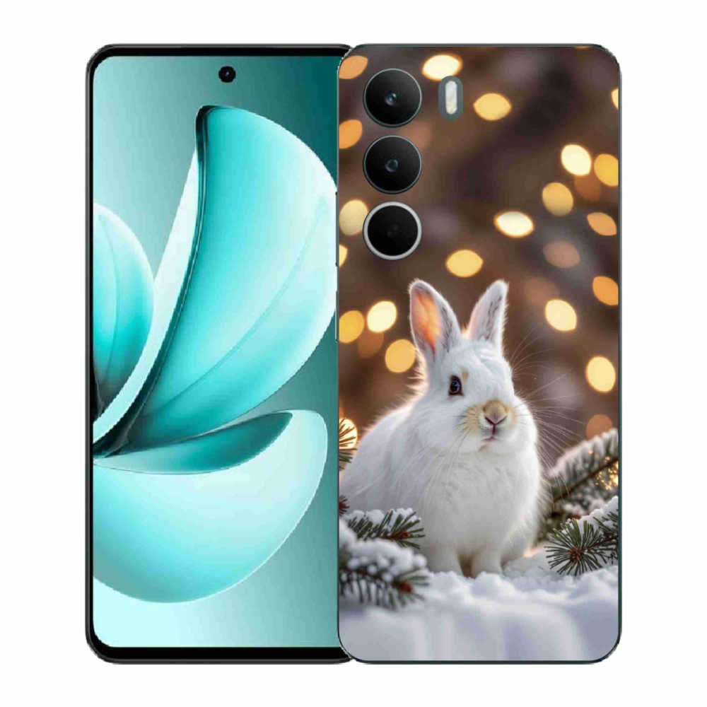 Gélový kryt mmCase na Realme C71 - biely zajac