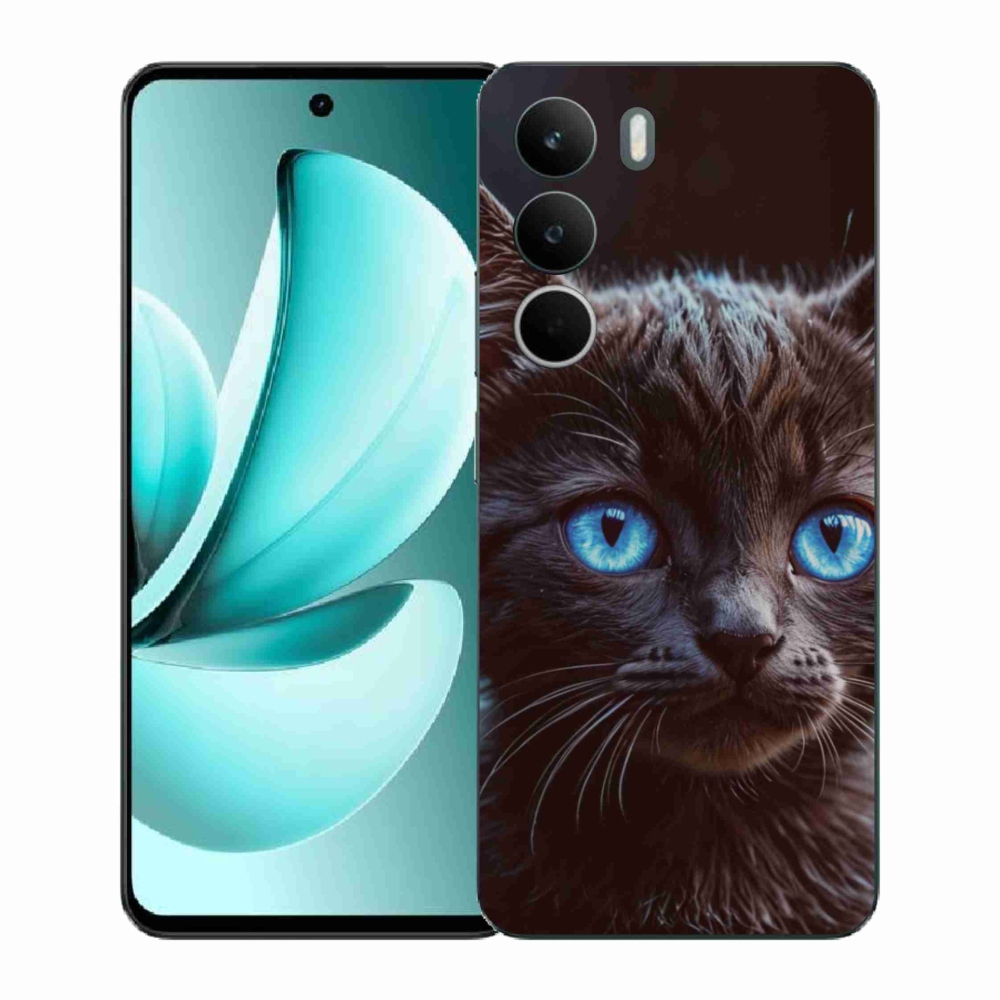 Gélový kryt mmCase na Realme C71 - čierne mačiatko 2