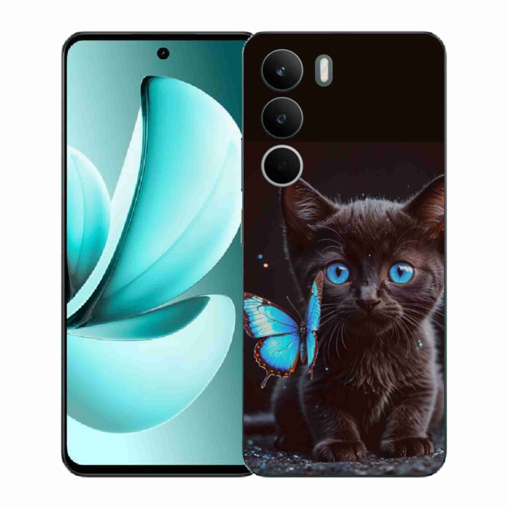 Gélový kryt mmCase na Realme C71 - čierne mačiatko 3