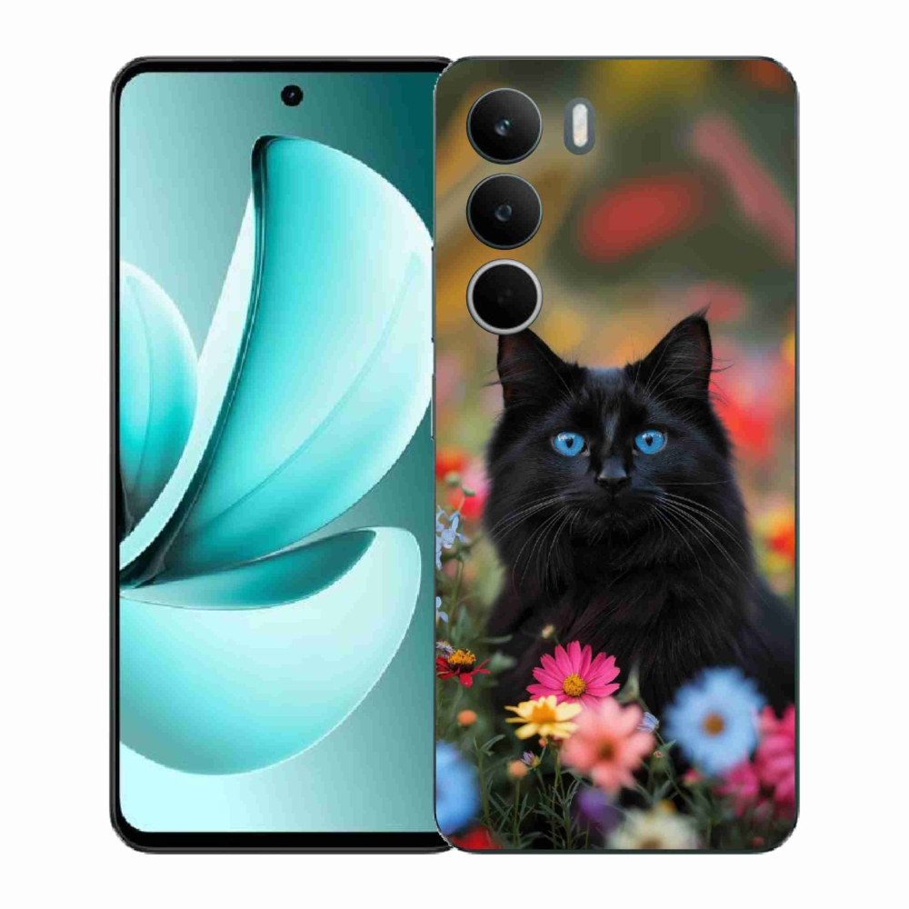 Gélový kryt mmCase na Realme C71 - čierne mačiatko 4