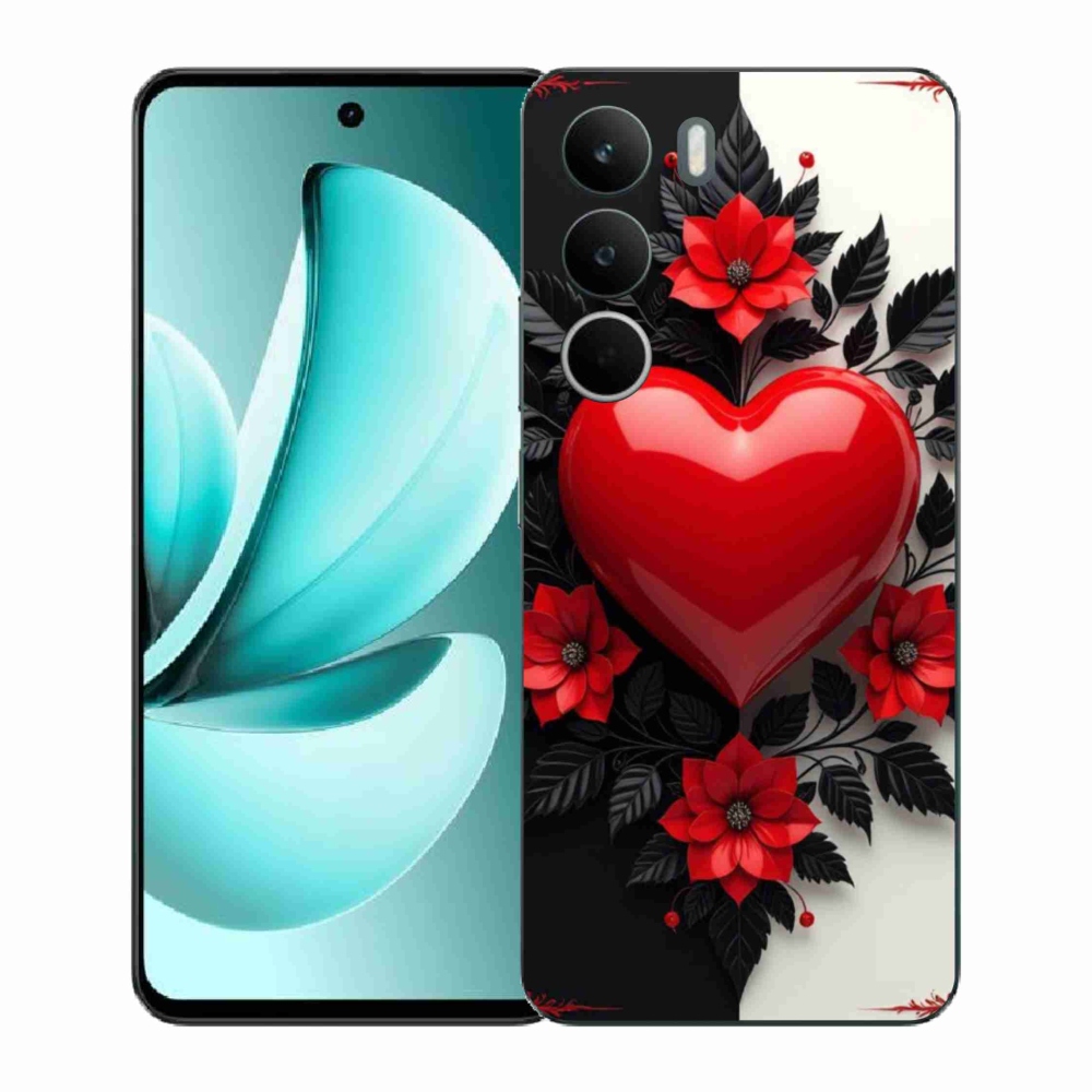 Gélový kryt mmCase na Realme C71 - červené srdce