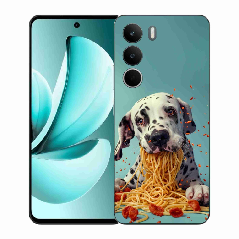 Gélový kryt mmCase na Realme C71 - dalmatín a špagety
