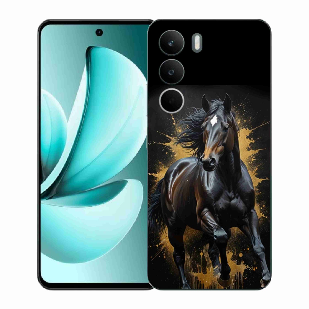 Gélový kryt mmCase na Realme C71 - elegantný čierny žrebec