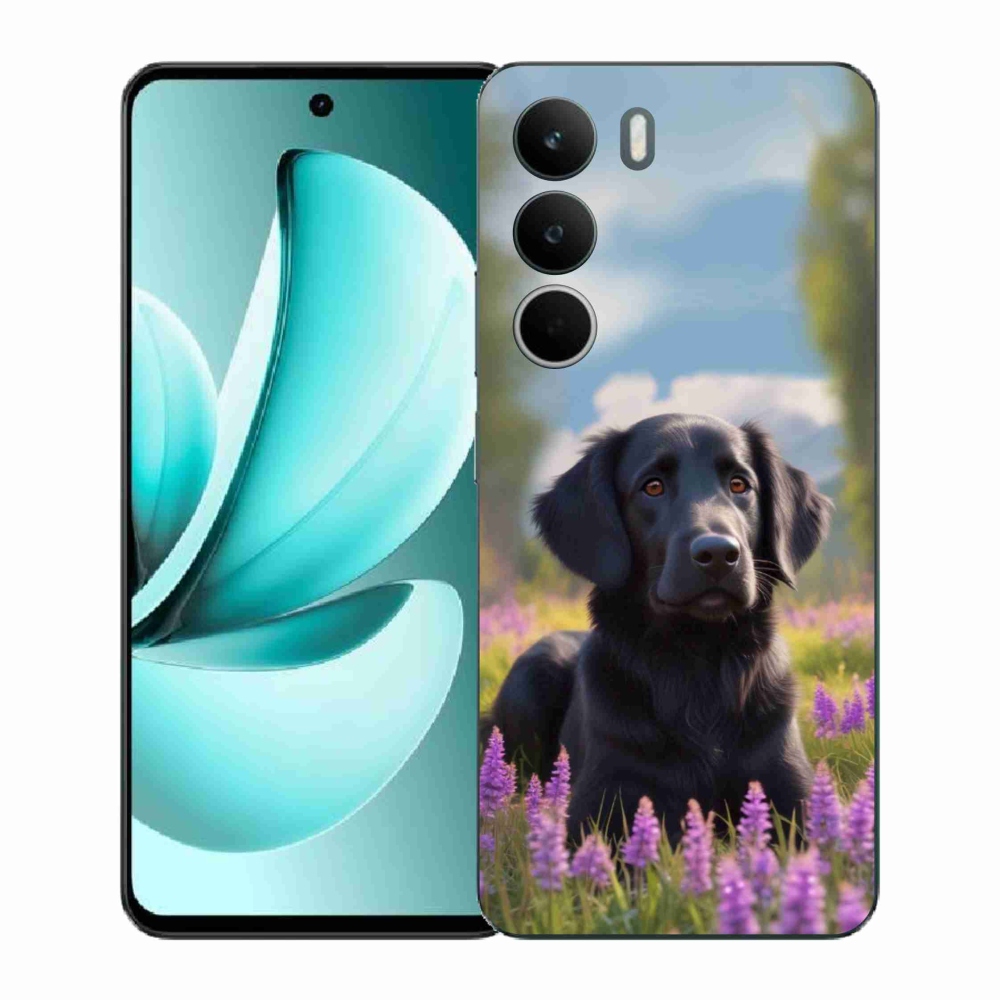 Gélový kryt mmCase na Realme C71 - elegantný čierny retriever