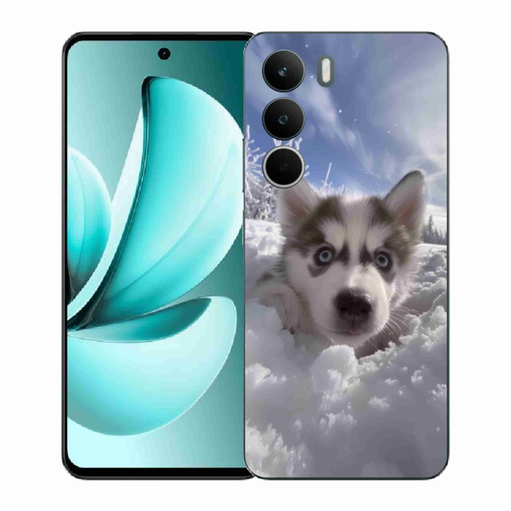 Gélový kryt mmCase na Realme C71 - husky v snehu