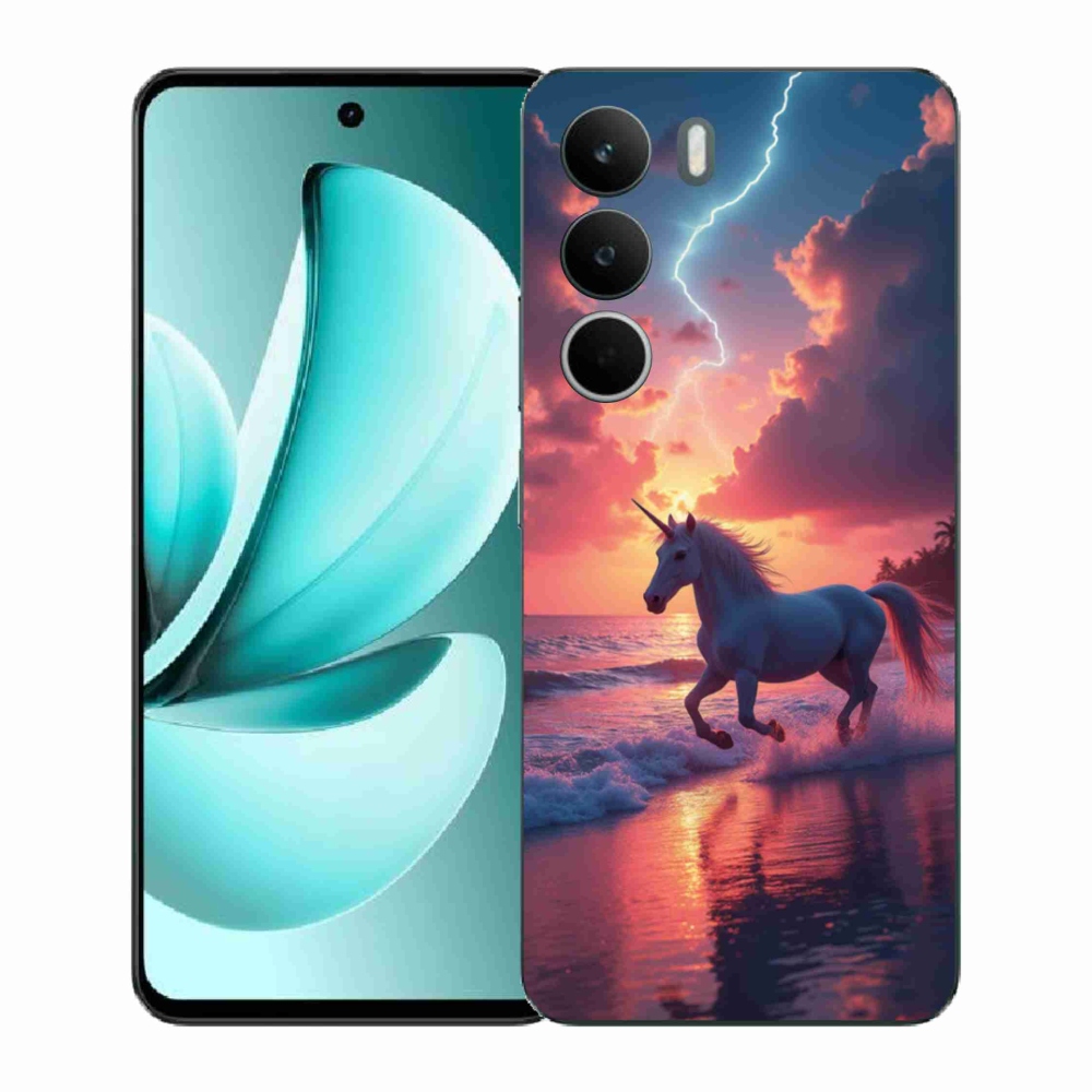 Gélový kryt mmCase na Realme C71 - jednorožec na pláži
