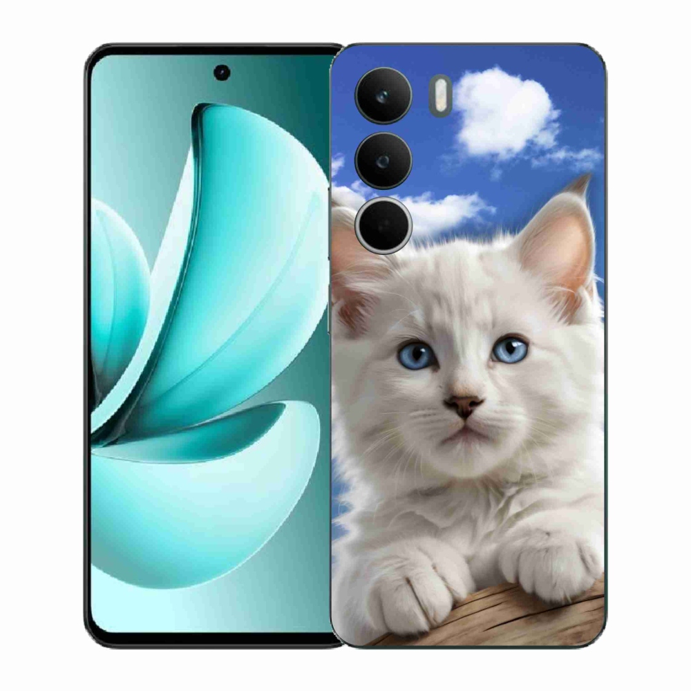 Gélový kryt mmCase na Realme C71 - mačiatko a oblaky