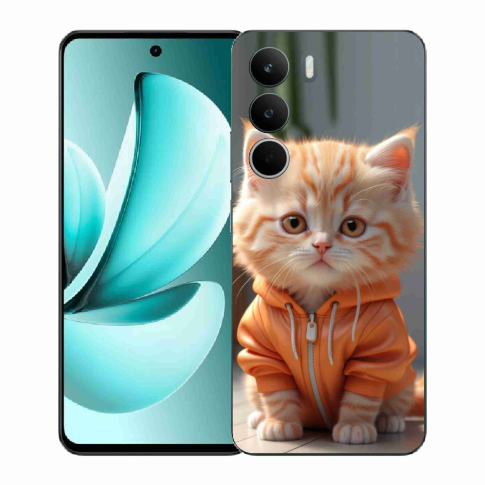Gélový kryt mmCase na Realme C71 - mačiatko v mikine