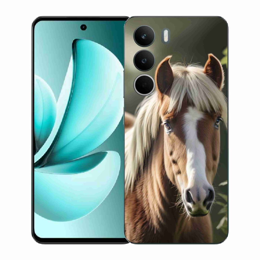 Gélový kryt mmCase na Realme C71 - kôň so svetlou hrivou