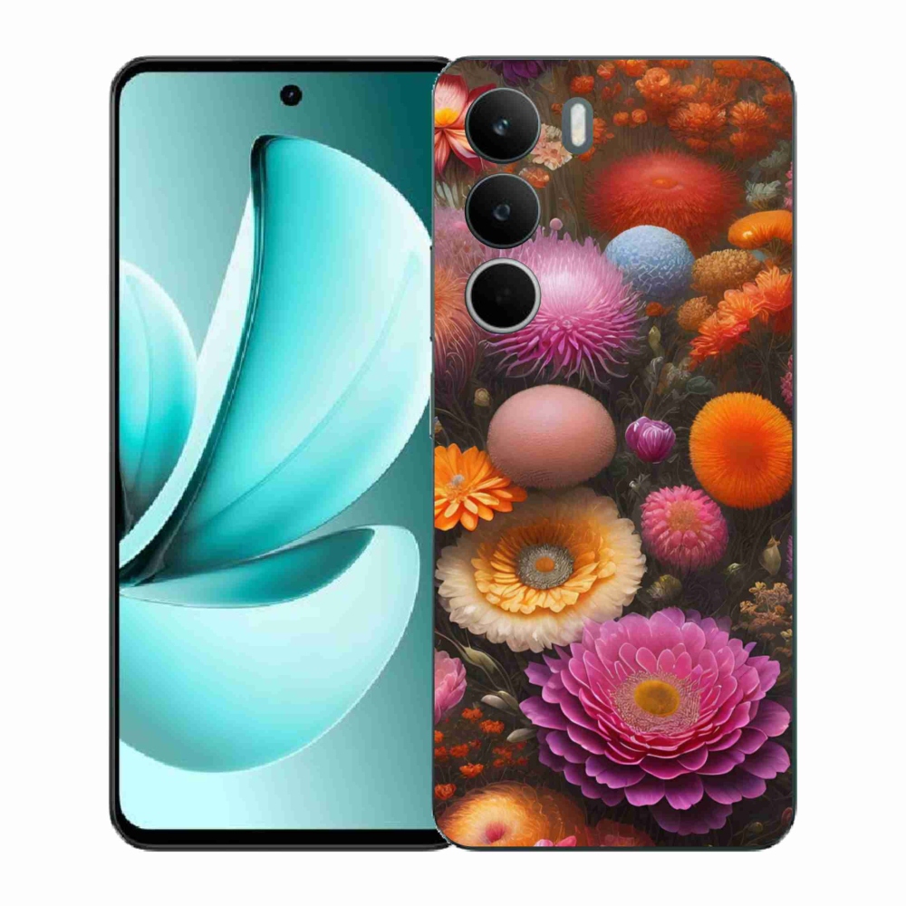 Gélový kryt mmCase na Realme C71 - kvetinová kompozícia