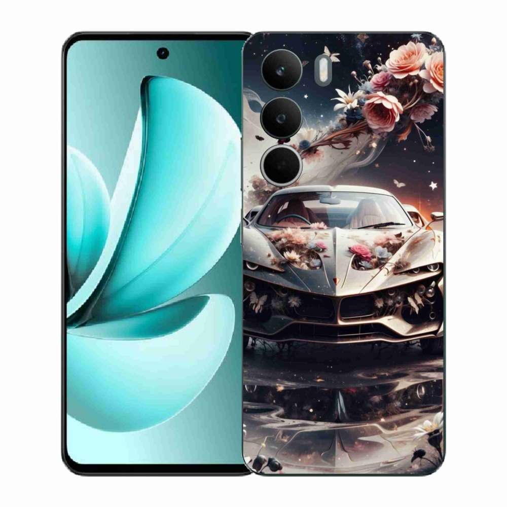 Gélový kryt mmCase na Realme C71 - kvetinové športové vozidlo