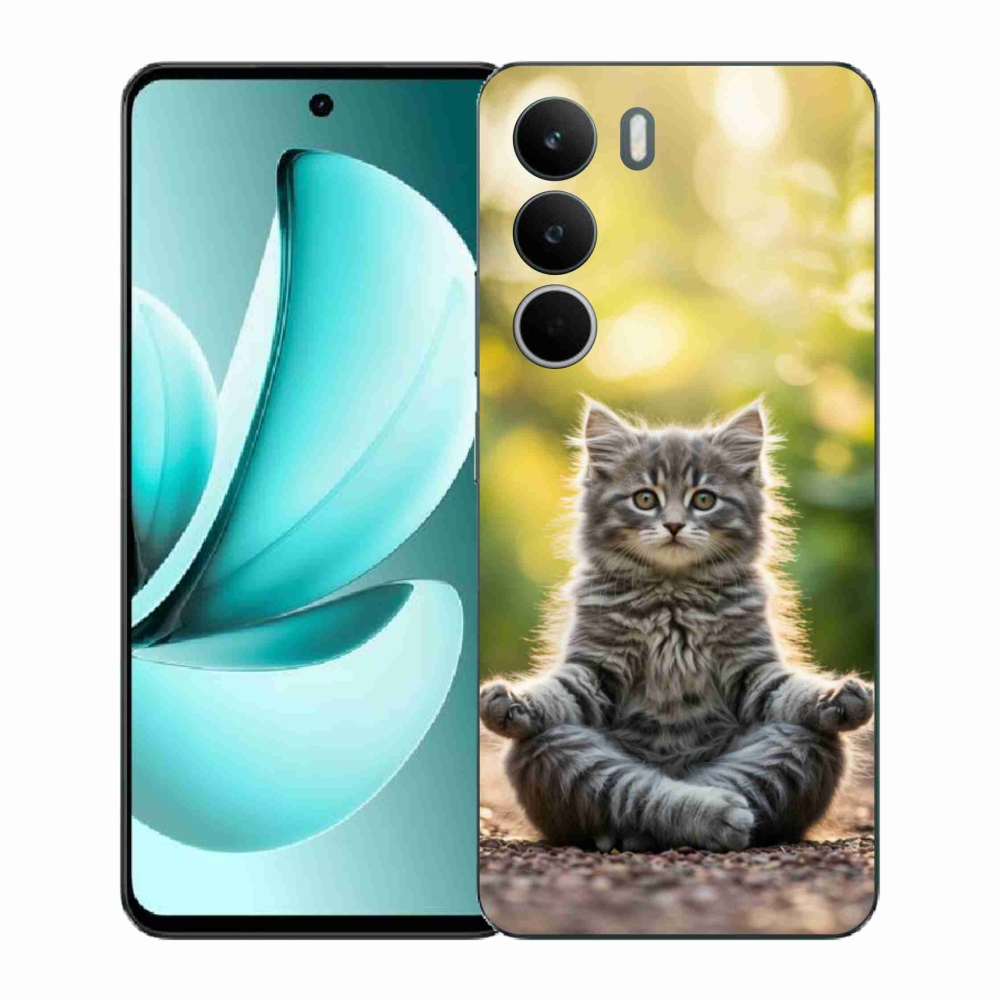 Gélový kryt mmCase na Realme C71 - meditujúce mačiatko