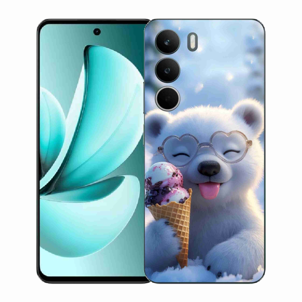 Gélový kryt mmCase na Realme C71 - medvedík so zmrzlinou