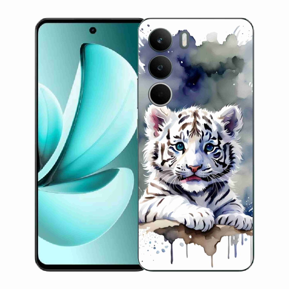 Gélový kryt mmCase na Realme C71 - mláďa bieleho tigra