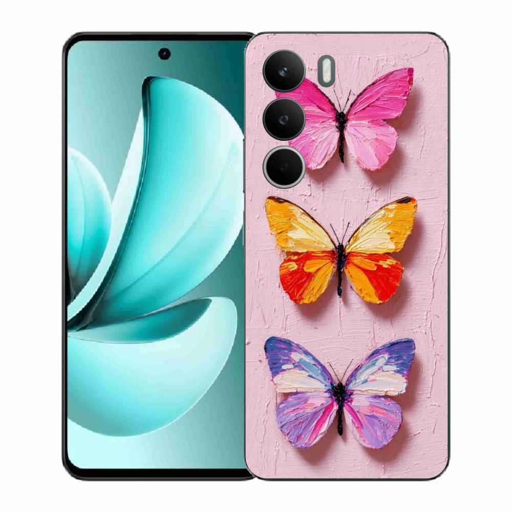 Gélový kryt mmCase na Realme C71 - motýlia trojica
