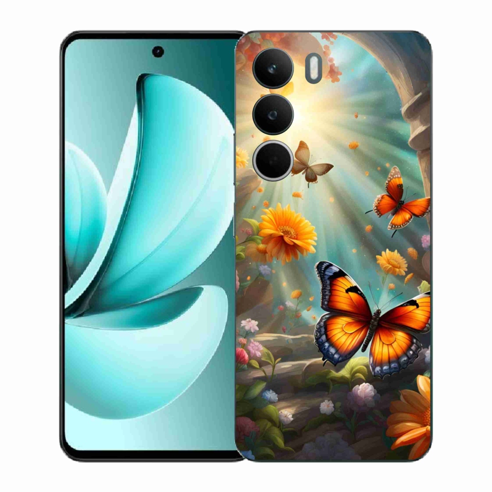 Gélový kryt mmCase na Realme C71 - motýlia záhrada 2