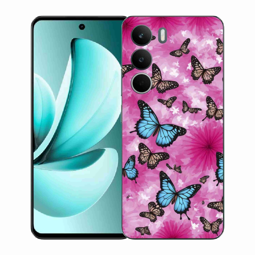 Gélový kryt mmCase na Realme C71 - motýlia záhrada