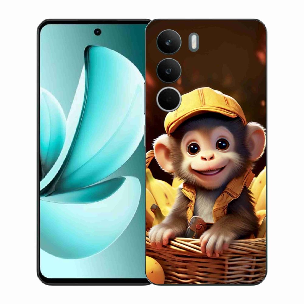 Gélový kryt mmCase na Realme C71 - opice v košíku