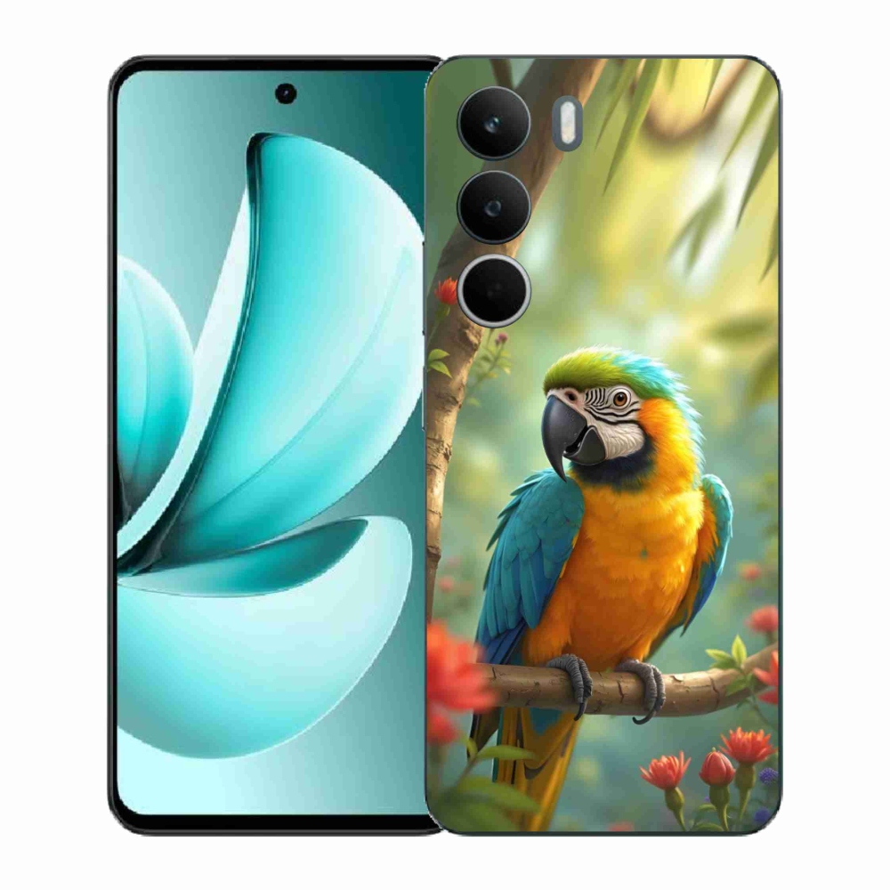 Gélový kryt mmCase na Realme C71 - papagáj ara modrožltá
