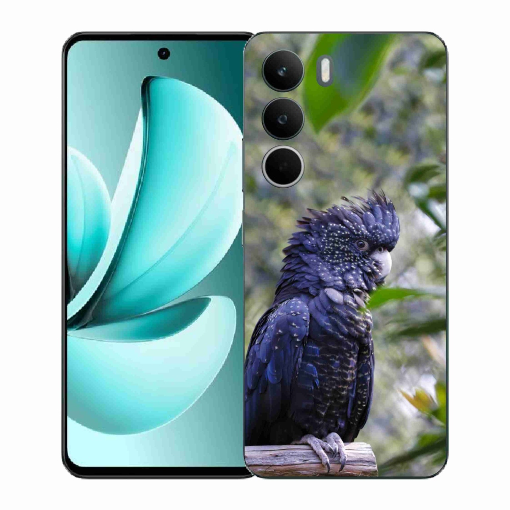 Gélový kryt mmCase na Realme C71 - papagáj kakadu čierny