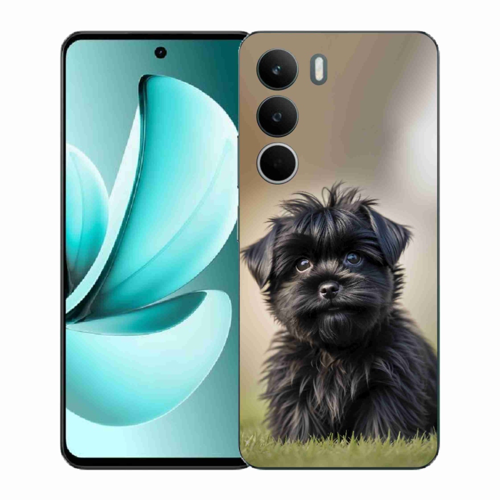 Gélový kryt mmCase na Realme C71 - roztomilý čierny psík