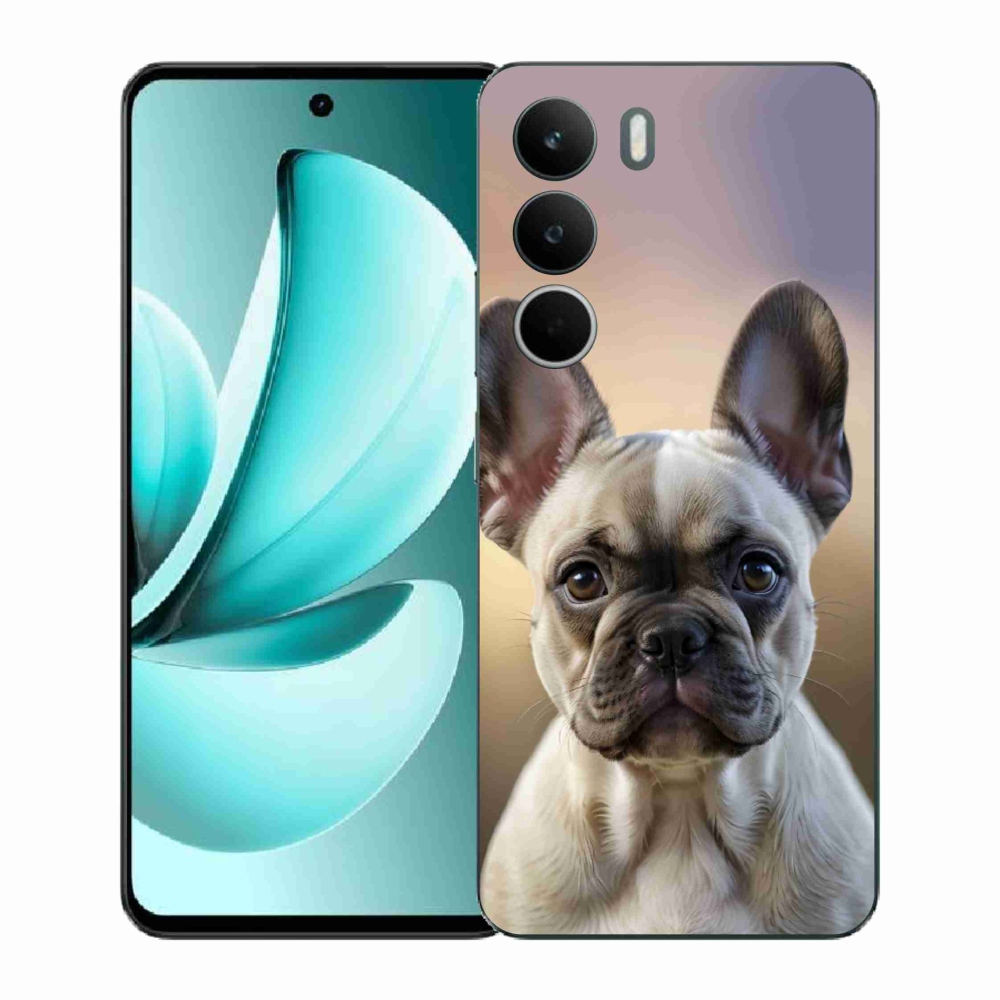 Gélový kryt mmCase na Realme C71 - roztomilý francúzsky buldoček