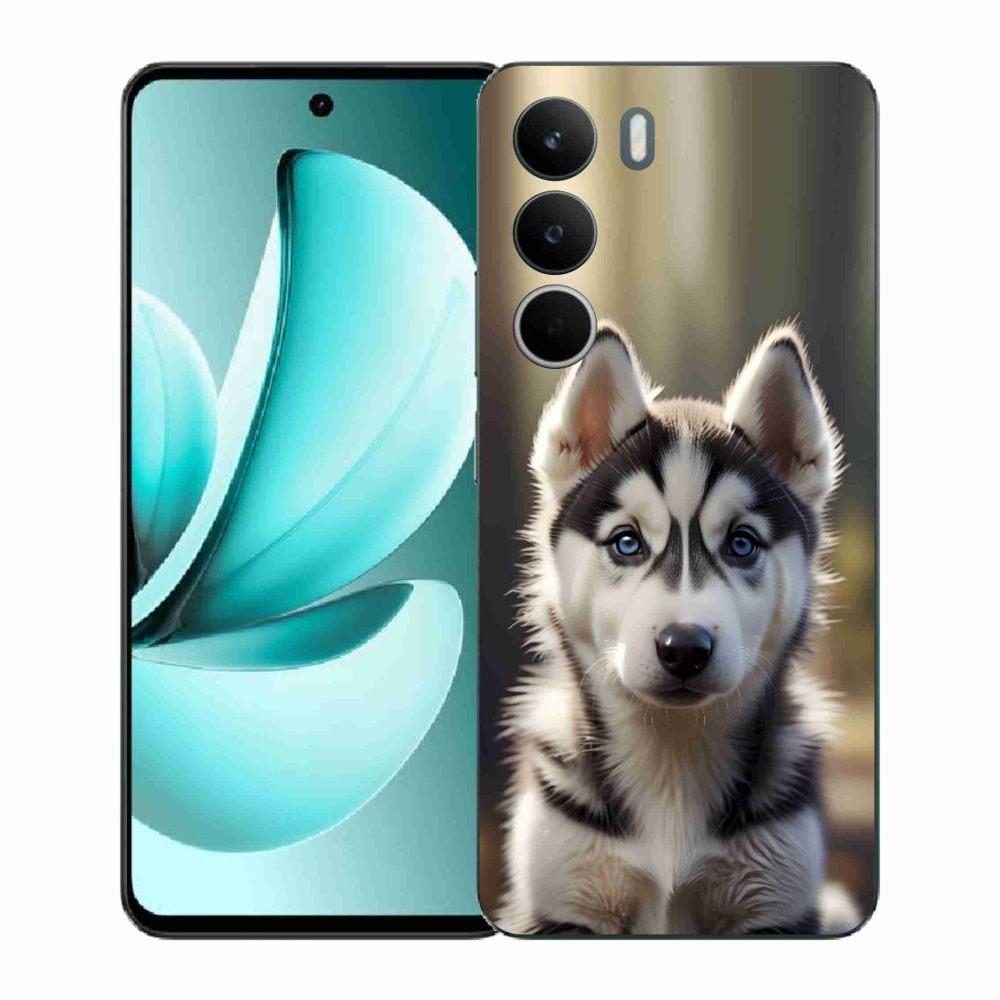 Gélový kryt mmCase na Realme C71 - roztomilý sibírsky husky