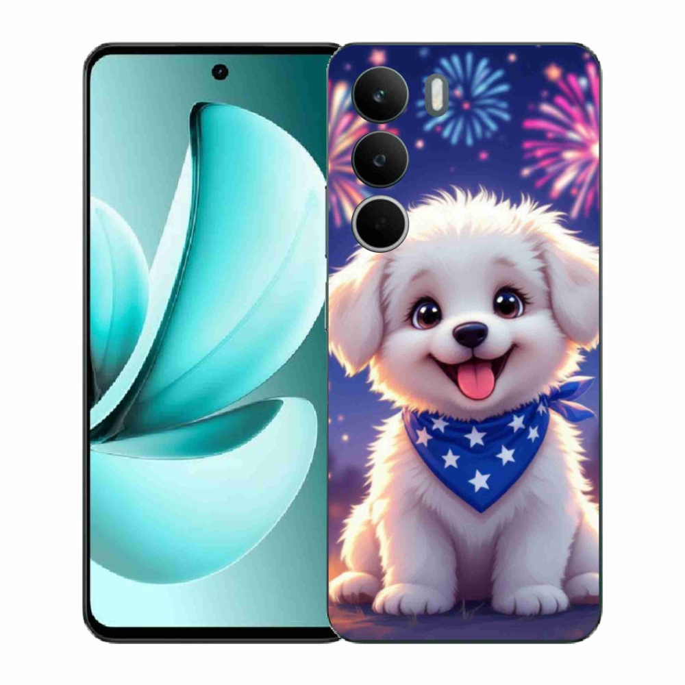 Gélový kryt mmCase na Realme C71 - slávnostné šteňa