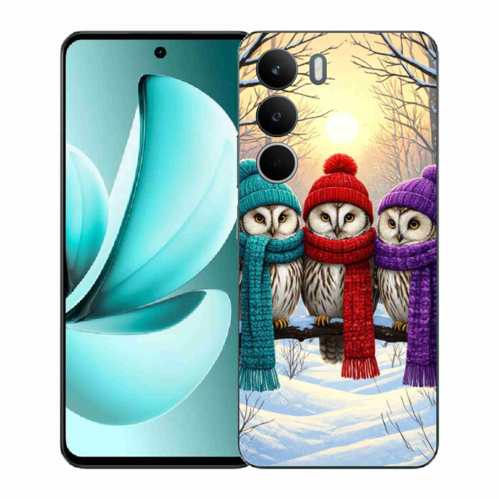 Gélový kryt mmCase na Realme C71 - soví priatelia