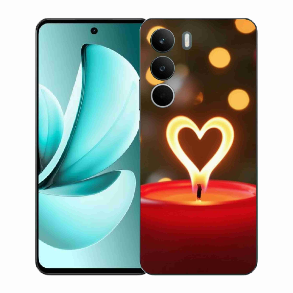 Gélový kryt mmCase na Realme C71 - srdce z plameňa