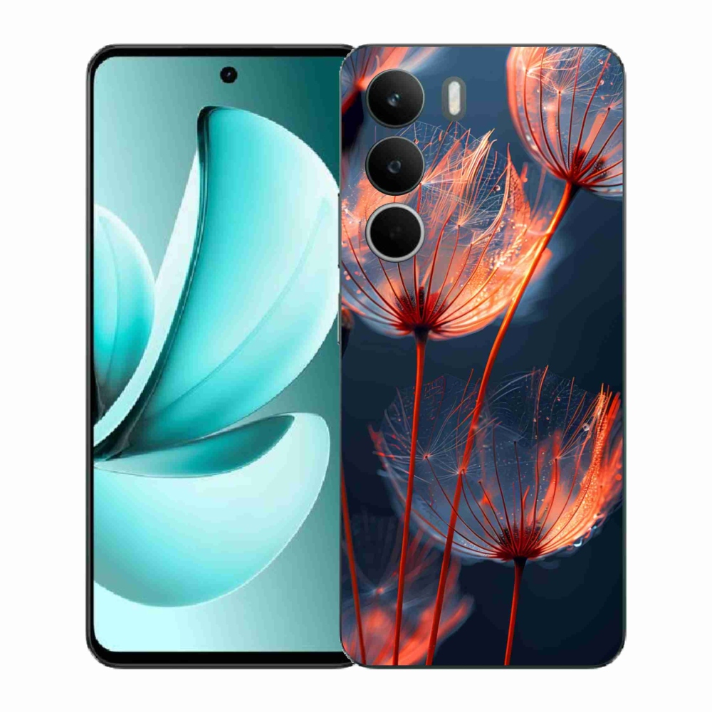Gélový kryt mmCase na Realme C71 - svetielkujúce páperie