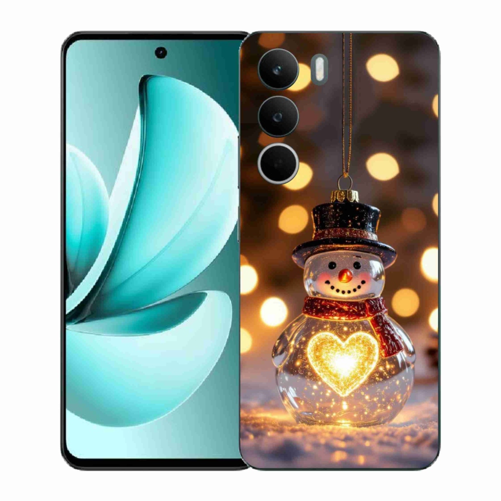 Gélový kryt mmCase na Realme C71 - svietiaci vianočný snehuliak